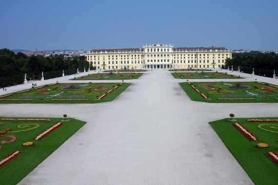 Parterre Richtung Schloss Schönbrunn