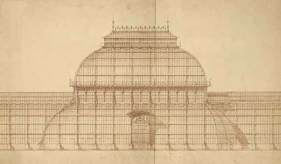 Entwurfszeichnung des Palmenhauses