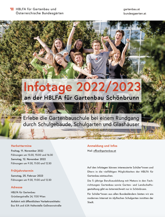 Plakat für die Infotage 2022/23