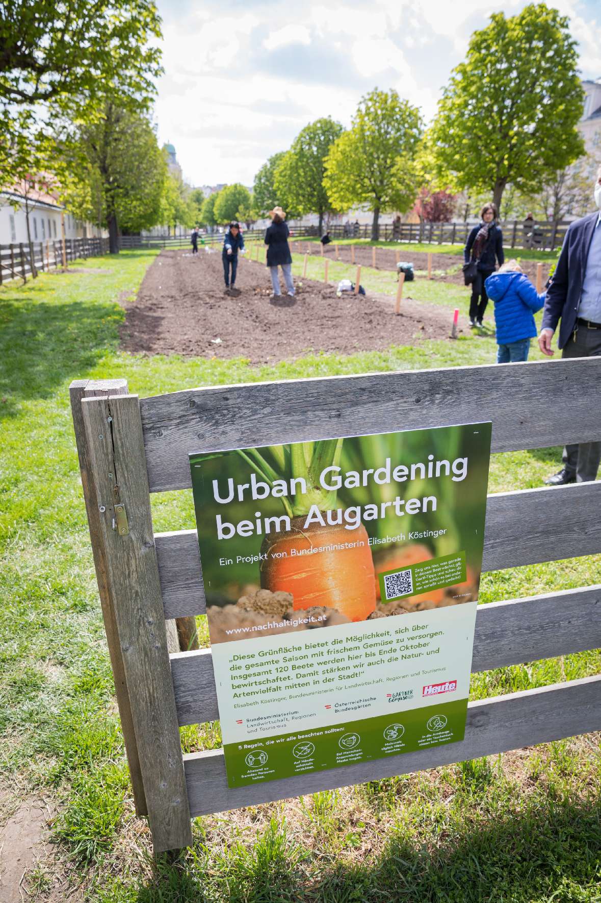 Eröffnung des Urban Gardening beim Augarten am 23. April 2021