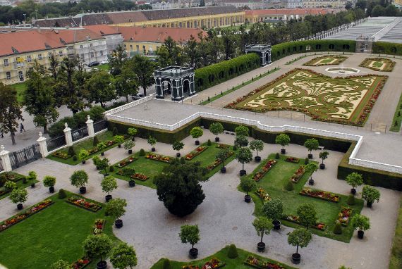Kronprinzengarten und Garten am Keller, Zitruspflanzen und Paterre